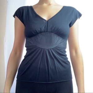 NWOT BR Silk & Rayon Top - Belted